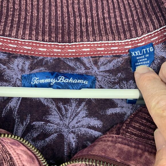 Tommy Bahama Sunbreak Half-Zip Sweater Chestnut Size XXL Big & Tall - Picture 10 of 15